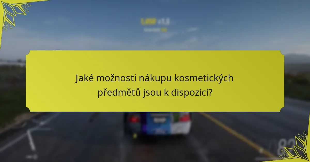 Jaké možnosti nákupu kosmetických předmětů jsou k dispozici?